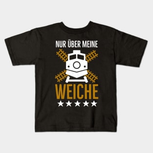 Lokführer Weiche lustige Eisenbahner Sprüche Kids T-Shirt